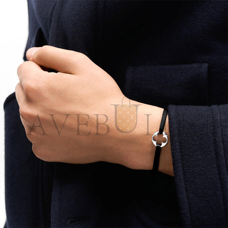 LOUIS VUITTON EMPREINTE BRACELET WHITE GOLD Q95649